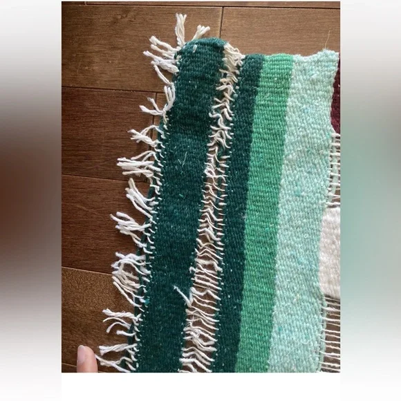 Wool Woven Multicoloured Tapestry Rug - Picture 10 of 11